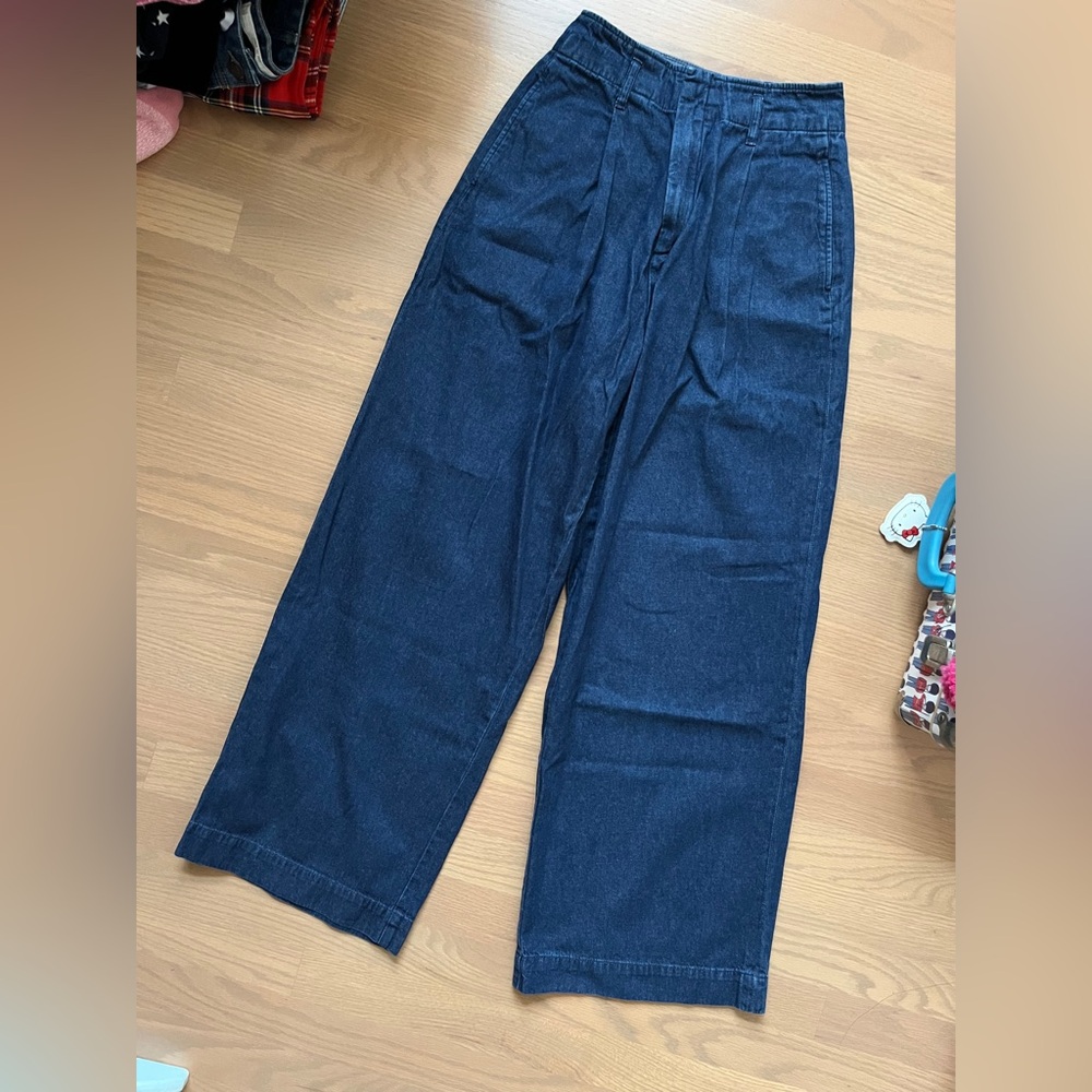 Uniqlo Women's Flare & Wide Leg Jeans - Dark Blue - size 0